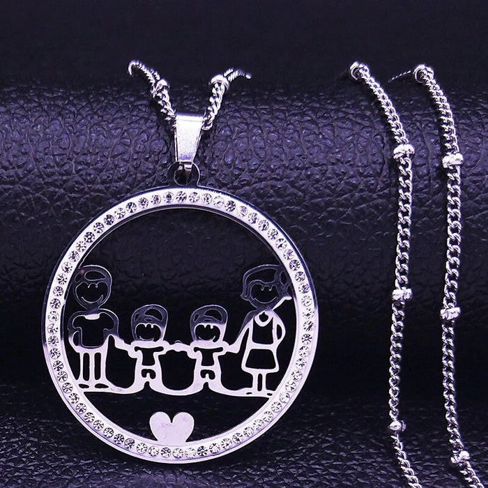 Family Necklace / Mom, Dad, Daughter, Son Necklace / Son and Daughter Necklace / Mother Daughter Necklace / Dad and Daughter Necklace