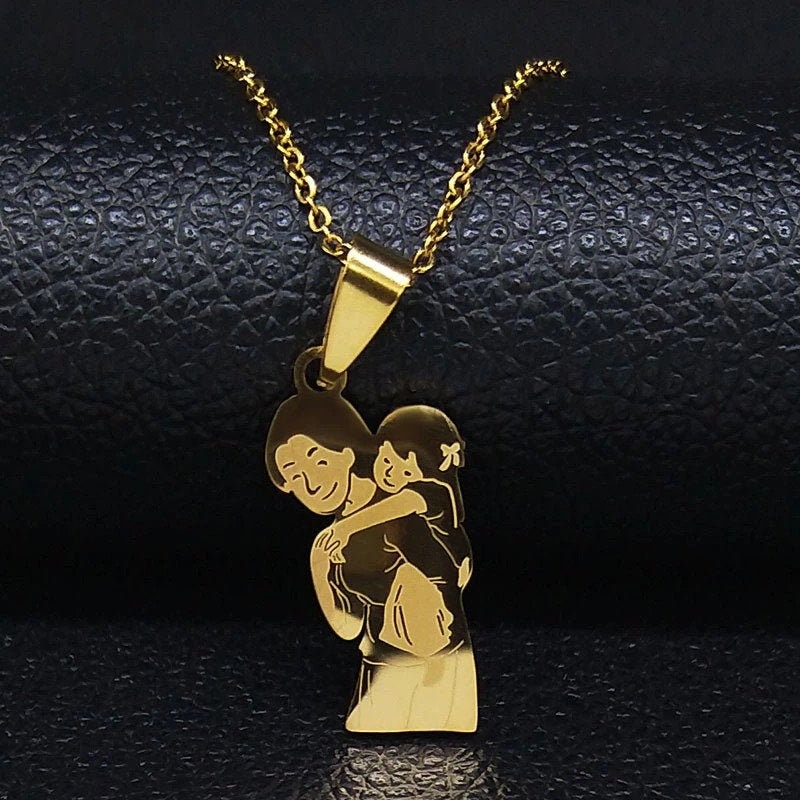 Mom Necklace Minimal, Best Mom Necklace, Mom Grandma Necklace, Engraved Necklace Mom, Mom Son Necklace, Love Mom Necklace, Necklace For Mom