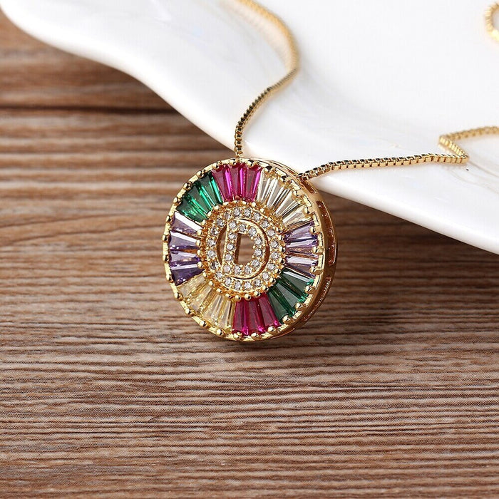 A-Z Colorful Initials Necklace / A-Z Letters Necklace / A-Z Initial Necklace / A-Z Letters Jewelry / A-Z Letters Gift