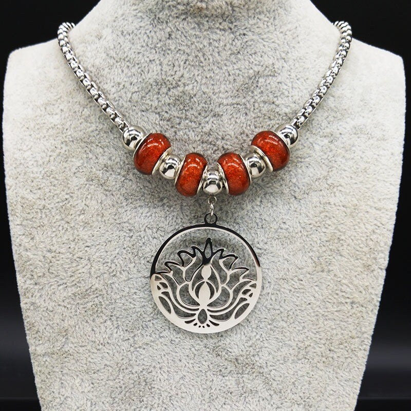 Lotus Flower Necklace / Lotus Flower Chocker / Lotus Flower Decor / Lotus Flower Necklace / Lotus Flower Charm
