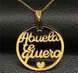 Abuela Necklace / Abuela Necklace / Papa Necklace / Abuelo Necklace / Nana Necklace / Grandpa Necklace / Grandma Necklace