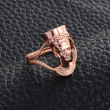 18K Gold Plated Egyptian Queen Nefertiti Adjustable Ring For Women - Egyptian Gold Ring - Charmed Jewelry Gift - Resizable Fits All Fingers