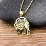 Elephant necklace, Mothers day elephant necklace, Gold Plated elephant minimalist necklace, Blue elephant Necklace, Elephant gifts, Jewelry