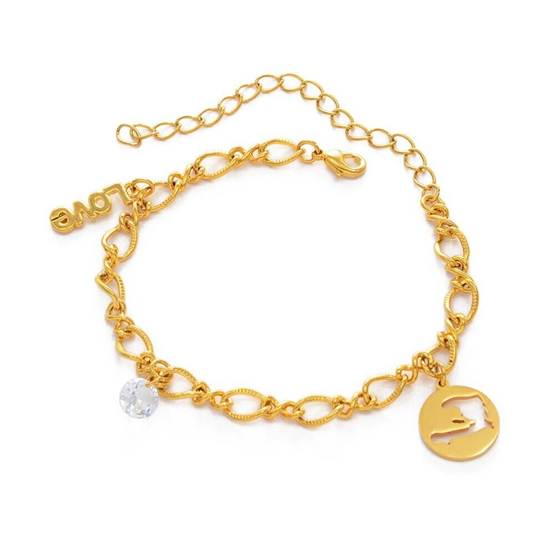 18K Gold Plated Haiti Ankle Bracelet - Neg Mawon Haiti - Haiti Anklets - Haiti Bracelets - Haiti Jewelry - Haiti Charm - Haiti Women