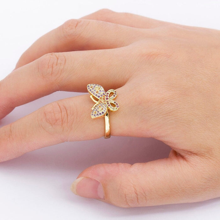 Adjustable Butterfly Ring, Butterfly Ring, Butterfly Promise Ring, Butterfly Flower Ring, Butterfly Necklace Earrings, Butterfly Couple Ring