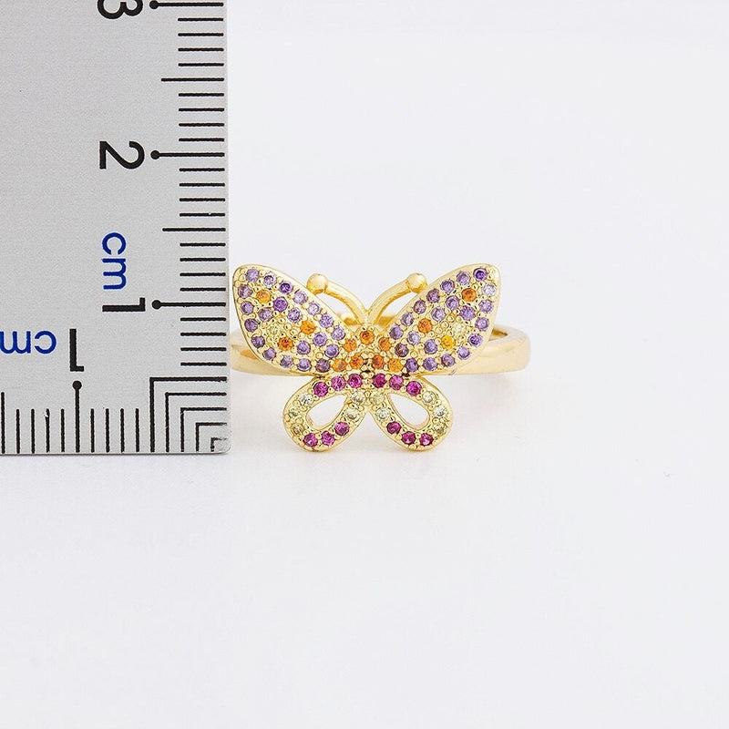 Adjustable Butterfly Ring, Butterfly Ring, Butterfly Promise Ring, Butterfly Flower Ring, Butterfly Necklace Earrings, Butterfly Couple Ring