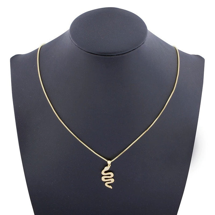 Snake Necklace, Small Snake Necklace, Snake Necklace Gold, Thin Snake Necklace, Dainty Snake Necklace, Snake Chain Gold Necklace, Pendent