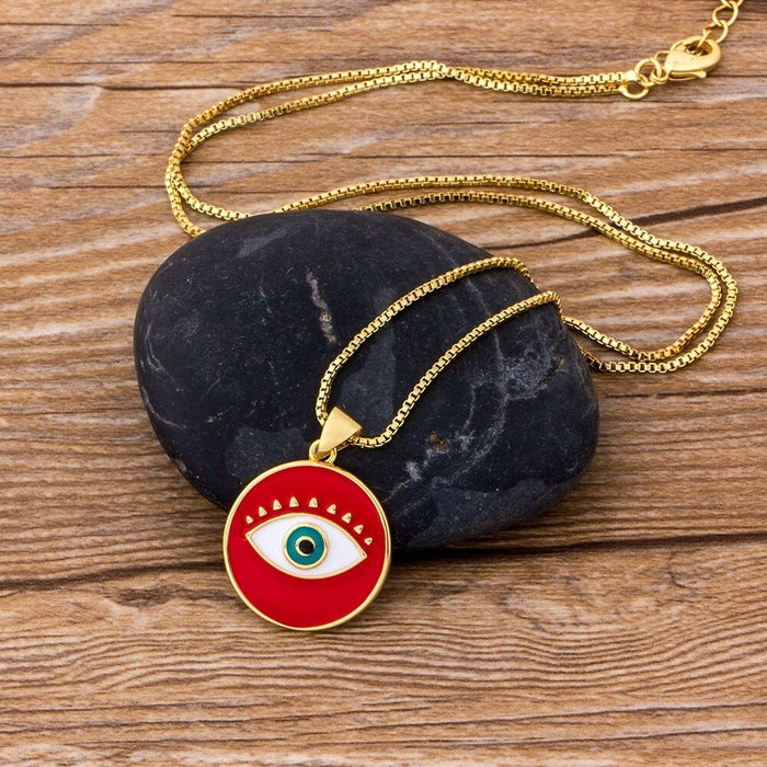 Evil Eye Pendant, Evil Eye Charms, Evil Eye Necklace Gold Plated, Evil Eye Choker, Dainty Evil Eye, Evil Eye Initial, Evil Eye Protection