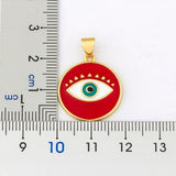 Evil eye pendant, Evil eye charms, Evil eye necklace gold plated, Evil eye choker, Dainty evil eye, Evil eye initial, Evil eye protection