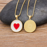 Red/Black Heart necklace, Cute heart necklace, Mini heart necklace, Gold necklace red, Mini red heart, Big pink heart, Gold necklace red