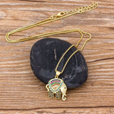 Elephant necklace, Mothers day elephant necklace, Gold Plated elephant minimalist necklace, Blue elephant Necklace, Elephant gifts, Jewelry