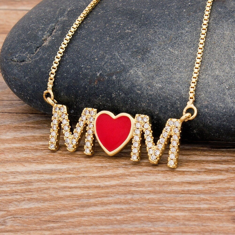 Mama Necklace, Necklace For Mom, Best Mom Necklace, Mom Grandma Necklace, Engraved Necklace Mom, Mom Necklace Minimal, Love Mom Necklace - 1stCulture
