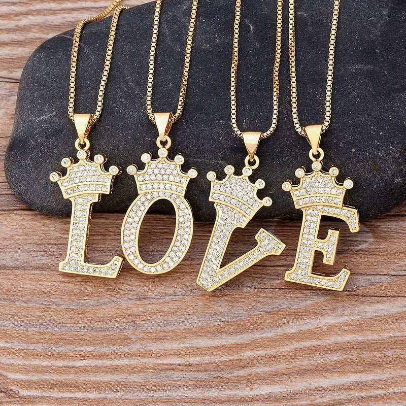 Initial Necklace For Mom, Cursive Initial Necklace, Initial Necklace For Her, Pendent Necklace Initial, Couple Initial Necklace, Tag Necklac - 1stCulture