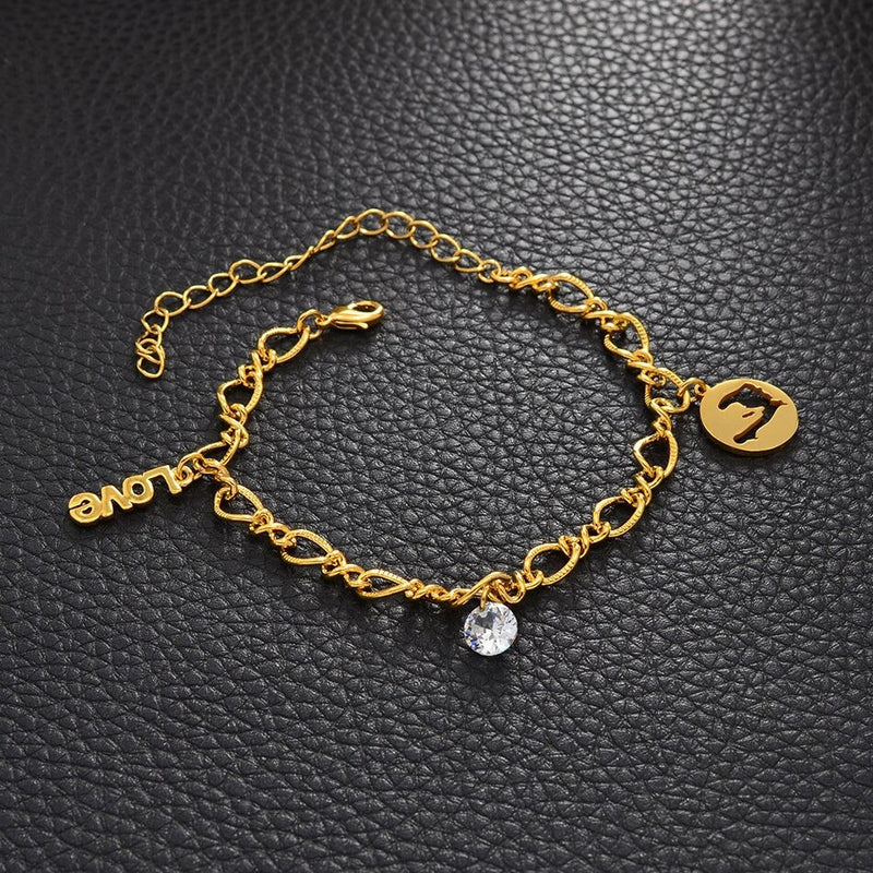 18K Gold Plated Haiti Ankle Bracelet - Neg Mawon Haiti - Haiti Anklets - Haiti Bracelets - Haiti Jewelry - Haiti Charm - Haiti Women