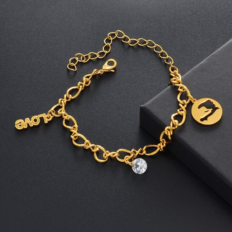 18K Gold Plated Haiti Ankle Bracelet - Neg Mawon Haiti - Haiti Anklets - Haiti Bracelets - Haiti Jewelry - Haiti Charm - Haiti Women