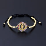 18K Gold Plated Virgin Mary Bracelet, Plated Religious Bracelet, Christian Bracelet, Baptism Jewelry, Virgin Mary Gift, Virgin Mary Art