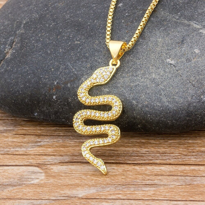 Snake Necklace, Small Snake Necklace, Snake Necklace Gold, Thin Snake Necklace, Dainty Snake Necklace, Snake Chain Gold Necklace, Pendent