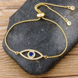 Evil eye bracelet, Evil eye beads, Evil eye charm, Evil eye anklet, Evil eye pendant Gold Color, Hamsa evil eye bracelet, Evil eye Gift