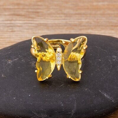 Adjustable Butterfly Ring, Butterfly Ring, Butterfly Promise Ring, Butterfly Flower Ring, Butterfly Necklace Earrings, Butterfly Couple Ring