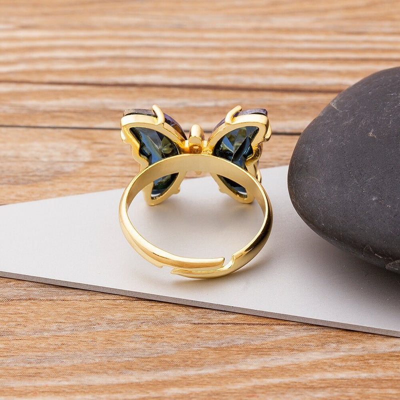 Adjustable Butterfly Ring, Butterfly Ring, Butterfly Promise Ring, Butterfly Flower Ring, Butterfly Necklace Earrings, Butterfly Couple Ring