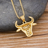 Cow head Necklace, Cow head Jewelry, Cow head Pendant, Cow head Gifts, Cow head Personalized necklace, Cow head charm, Cow head keychain