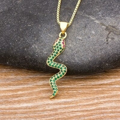 Snake Necklace, Small Snake Necklace, Snake Necklace Gold, Thin Snake Necklace, Dainty Snake Necklace, Snake Chain Gold Necklace, Pendent