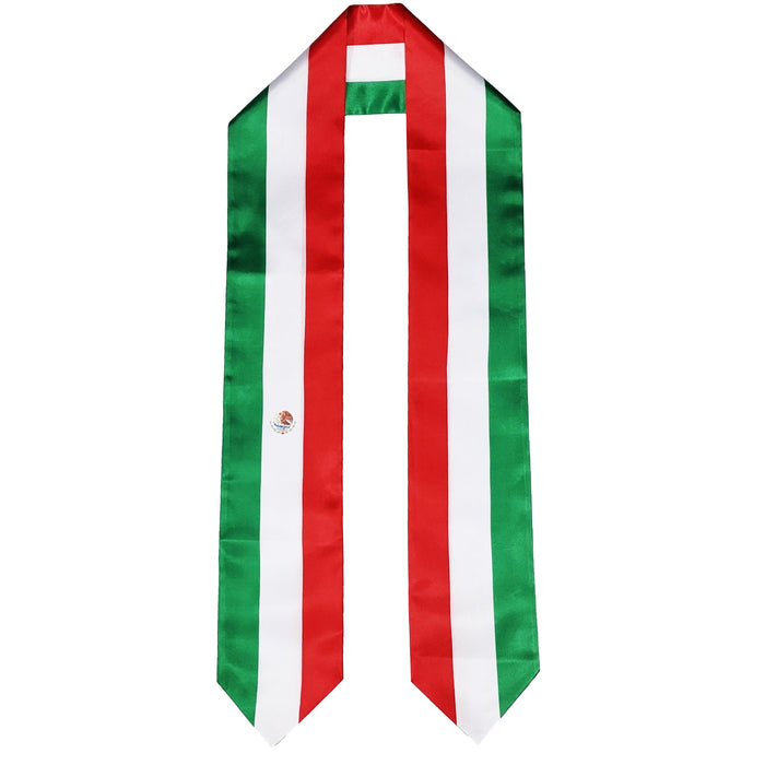 Mexico Flag Graduation Stole, Mexico Flag Graduation Sash, Mexico Graduation Stole, Mexican Flag Graduation Stole