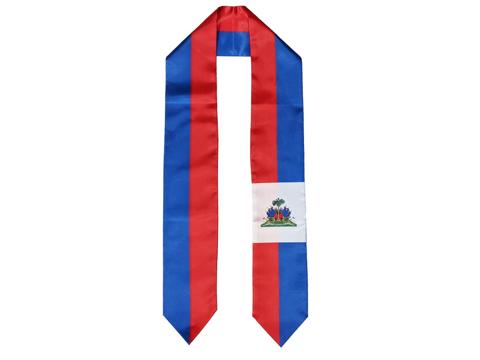 Haiti Flag Graduation Stole, Haiti Flag Graduation Sash, Haiti Graduation Stole, Haitian Flag Graduation Stole