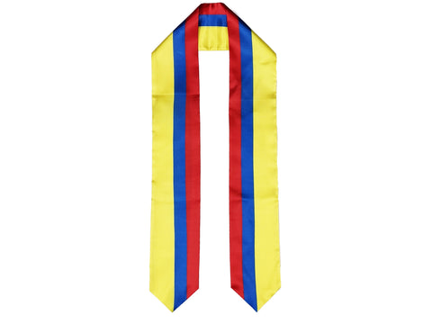Colombia Flag Graduation Stole, Colombia Flag Graduation Sash, Colombia Graduation Stole, Colombian Flag Graduation Stole