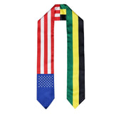 Jamaican American Graduation Stole, Jamaica America Graduation Stole, Graduation Sash, Jamaica Flag Graduation Stole, Jamaican Flag