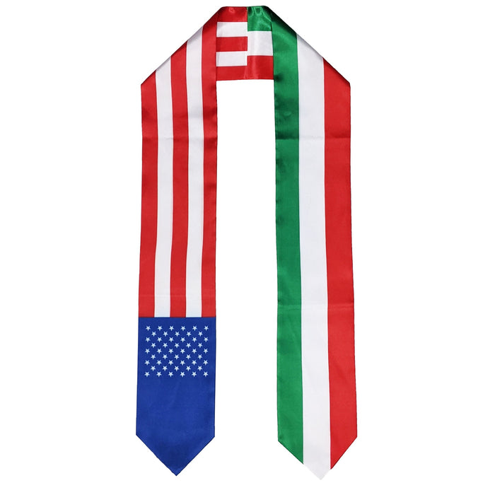 Mexican American Flag Graduation Stole, Mexico America Graduation Stole, Graduation Sash, Mexico Flag Graduation Stole, Mexican Flag