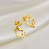 Minimalist Colombia 18K Gold Plated Earrings / Small Colombia Jewelry / Colombia Map Earrings / Tiny Colombia Earrings / Colombia Gift