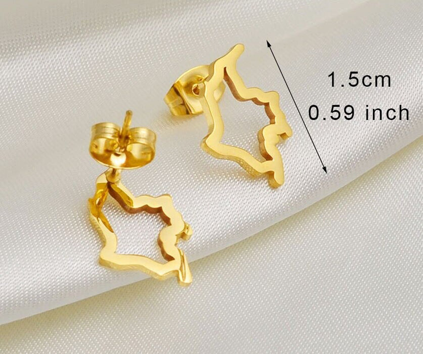 Minimalist Colombia 18K Gold Plated Earrings / Small Colombia Jewelry / Colombia Map Earrings / Tiny Colombia Earrings / Colombia Gift