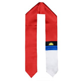 Antigua Flag Graduation Stole, Antigua Flag Graduation Sash, Antigua Graduation Stole, Antiguan Flag Graduation Stole