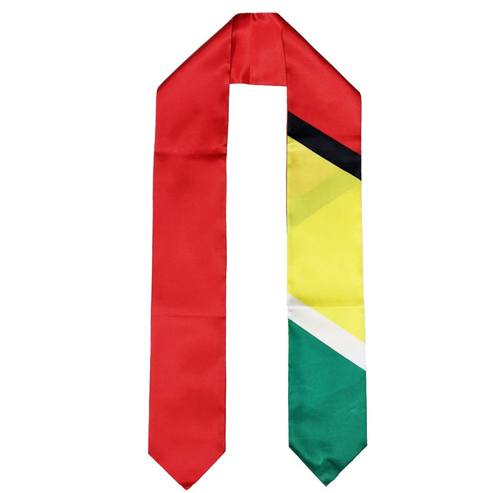 Guyana Flag Graduation Stole, Guyana Flag Graduation Sash, Guyana Graduation Stole, Guyanese Flag Graduation Stole