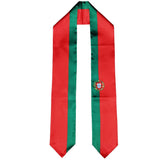 Portugal Flag Graduation Stole, Portugal Flag Graduation Sash, Portugal Graduation Stole, Portuguese Flag Graduation Stole