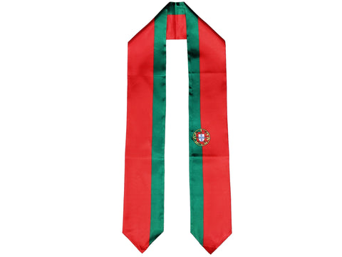 Portugal Flag Graduation Stole, Portugal Flag Graduation Sash, Portugal Graduation Stole, Portuguese Flag Graduation Stole