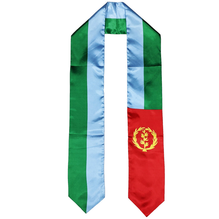 Eritrea Flag Graduation Stole, Eritrea Flag Graduation Sash, Eritrea Graduation Stole, Eritrean Flag Graduation Stole