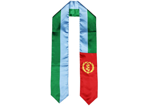 Eritrea Flag Graduation Stole, Eritrea Flag Graduation Sash, Eritrea Graduation Stole, Eritrean Flag Graduation Stole