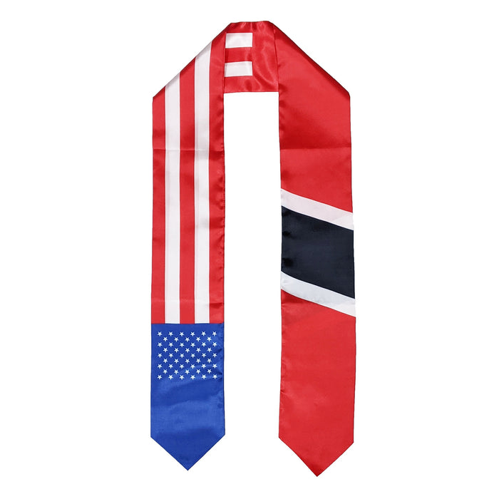 Trinidadian American Graduation Stole, Trinidad America Graduation Sash, Trinidadian Flag Graduation Stole, Tobagonians