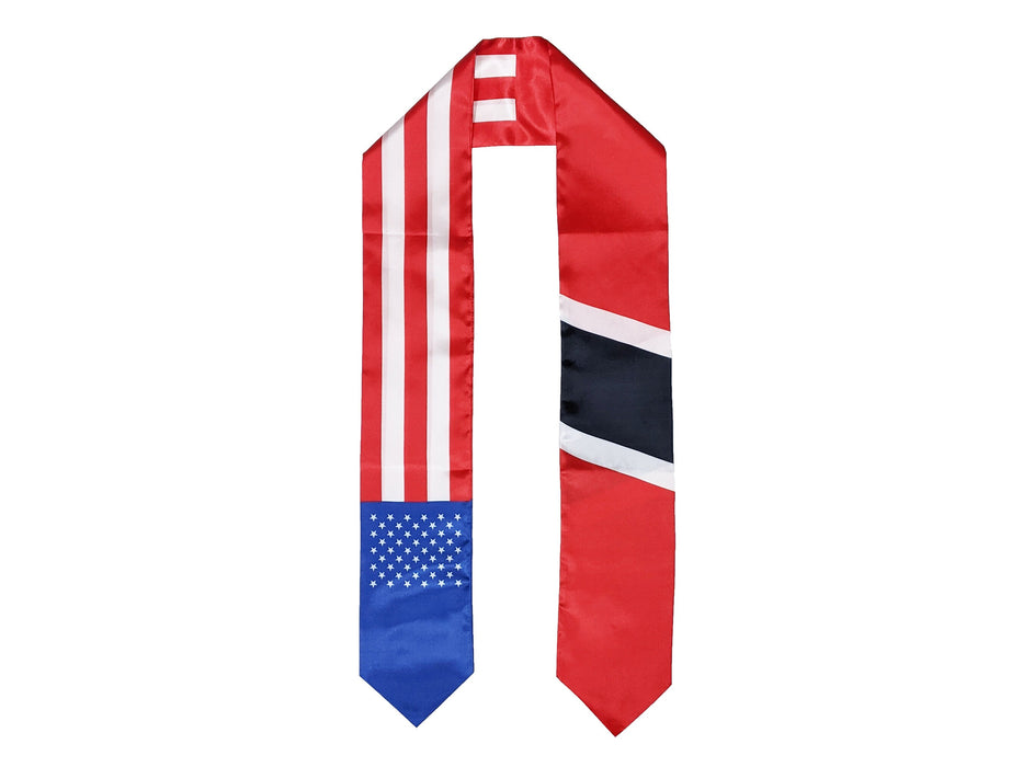 Trinidadian American Graduation Stole, Trinidad America Graduation Sash, Trinidadian Flag Graduation Stole, Tobagonians