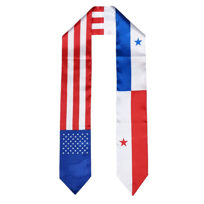 Panamanian American Graduation Stole, Panama America Graduation Sash, Panamanian Flag Graduation Stole