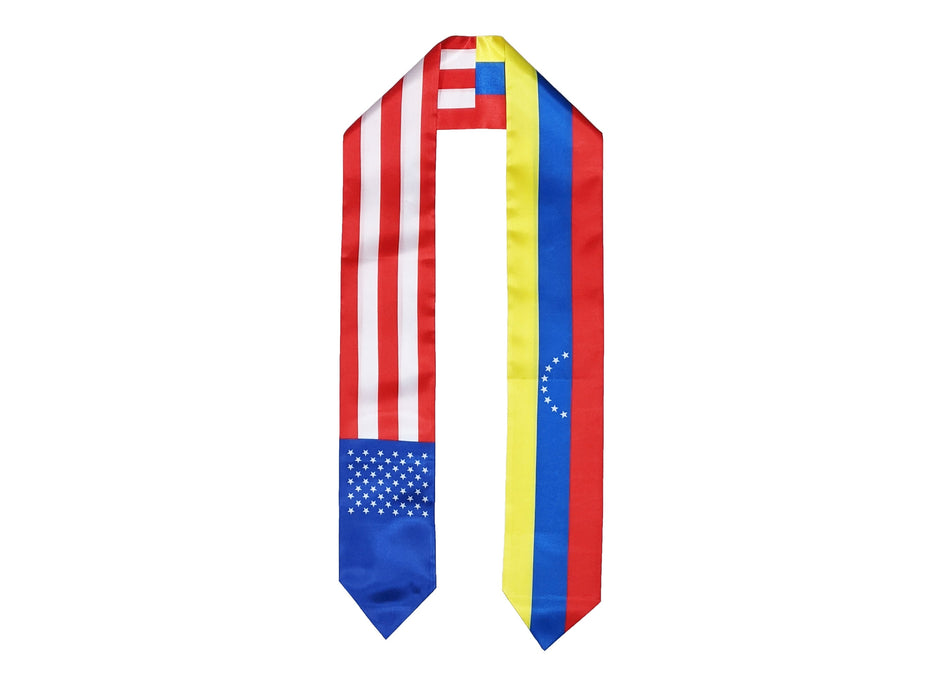 Venezuelan American Graduation Stole, Venezuela America Graduation Sash, Venezuelan Flag Graduation Stole