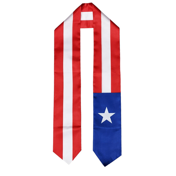 Puerto Rico Flag Graduation Stole, Puerto Rico Flag Graduation Sash, Puerto Rico Graduation Stole, Puerto Rican Flag Graduation Stole