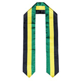 Jamaica Flag Graduation Stole, Jamaica Flag Graduation Sash, Jamaica Graduation Stole, Jamaican Flag Graduation Stole