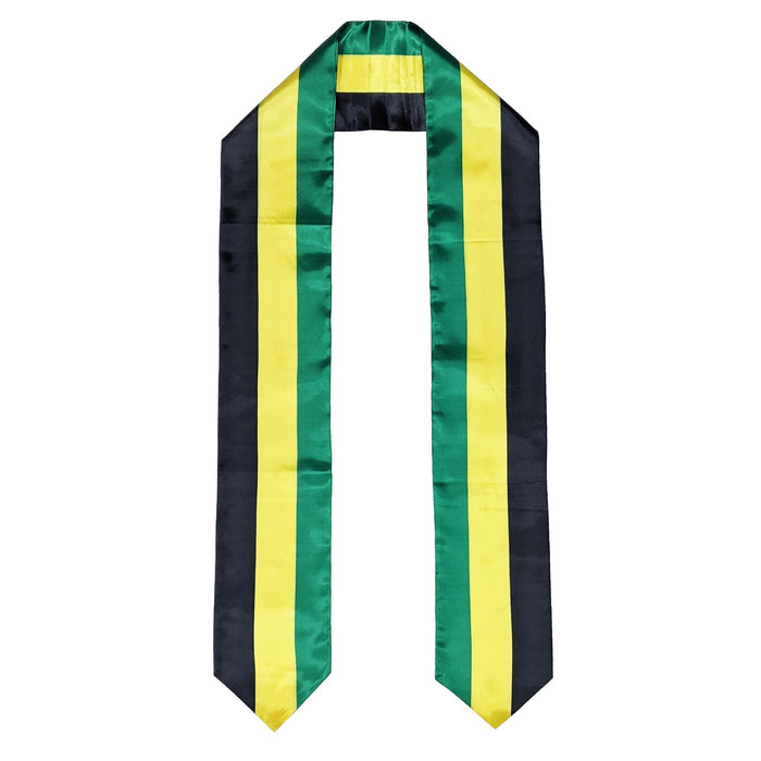 Jamaica Flag Graduation Stole, Jamaica Flag Graduation Sash, Jamaica Graduation Stole, Jamaican Flag Graduation Stole