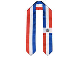 Dominican Republic Flag Graduation Stole, Dominican Republic Flag Graduation Sash, Dominican Republic Graduation Stole