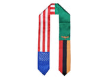 Zambian American Graduation Stole, Zambia America Graduation Sash, Zambian Flag Graduation Stole