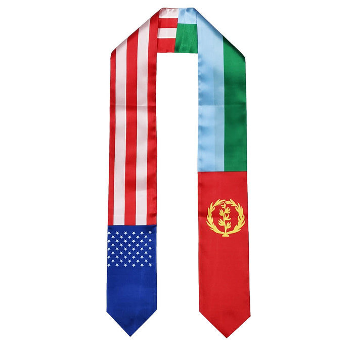 Eritrean American Graduation Stole, Eritrea America Graduation Sash, Eritrean Flag Graduation Stole