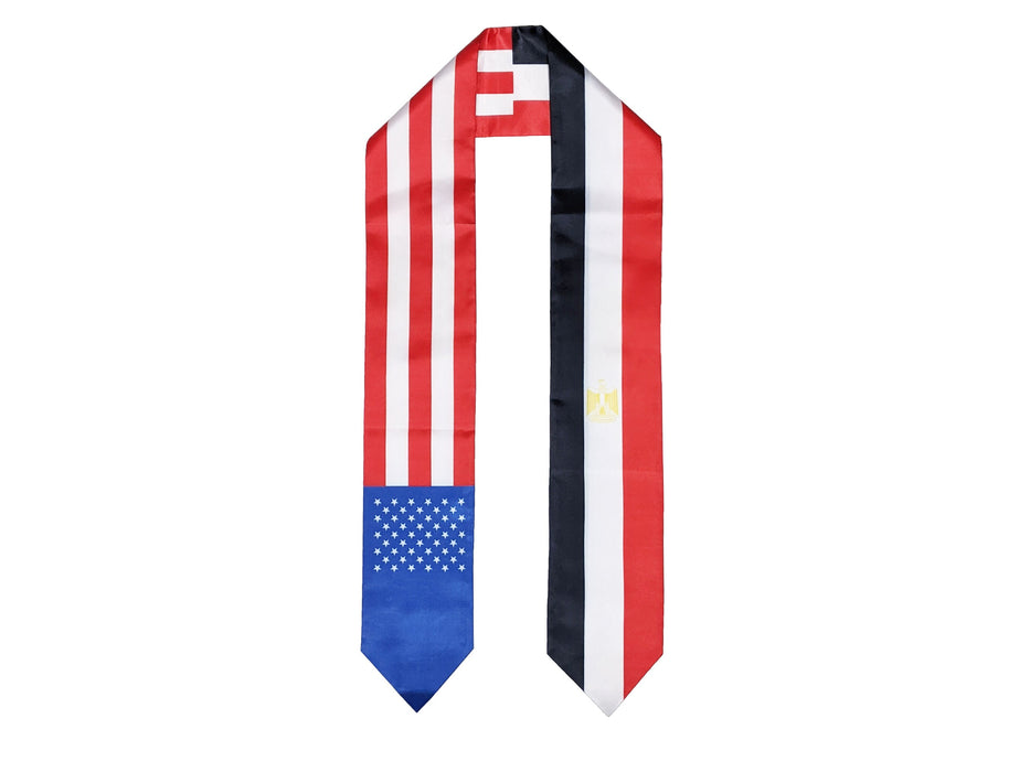 Egyptian American Graduation Stole, Egypt America Graduation Sash, Egyptian Flag Graduation Stole